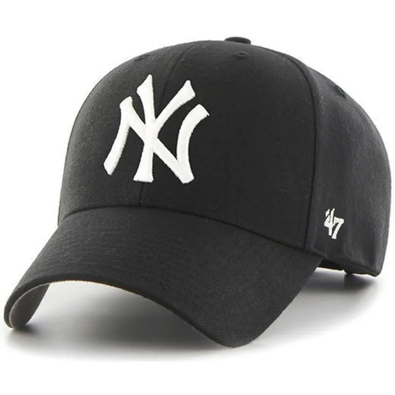 lippikset-kaareva-musta-saadettava-nauha-lapsille-new-york-yankees-mlb-47-brand
