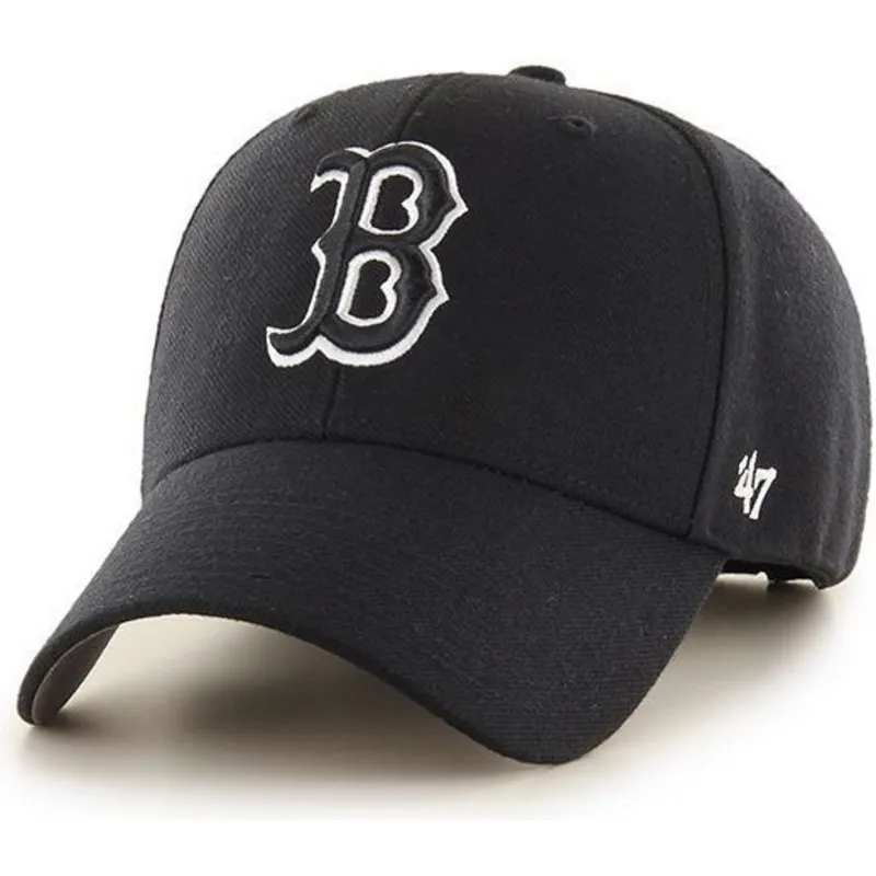 lippikset-kaareva-musta-snapback-boston-red-sox-mlb-47-brand