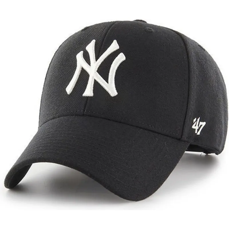 lippikset-kaareva-musta-snapback-new-york-yankees-mlb-47-brand