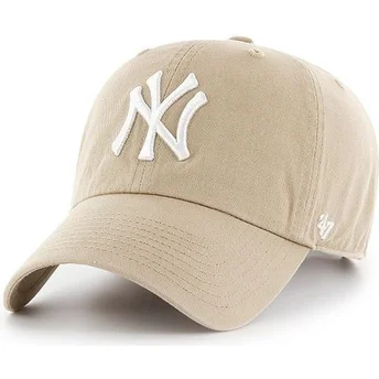 Lippikset kaareva beige säädettävä nauha New York Yankees MLB 47 Brand