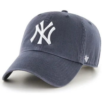 Cap kaareva gray adjustable strap denim New York Yankees MLB 47 Brand
