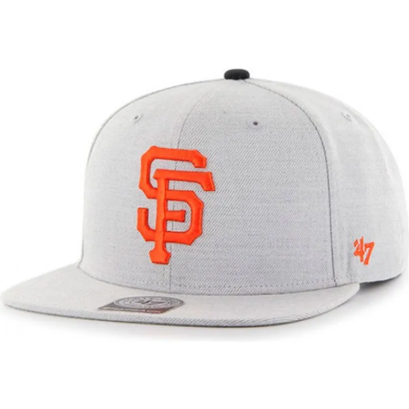 47-brand-flat-brim-san-francisco-giants-mlb-boreland-captain-rf-grey-snapback-cap