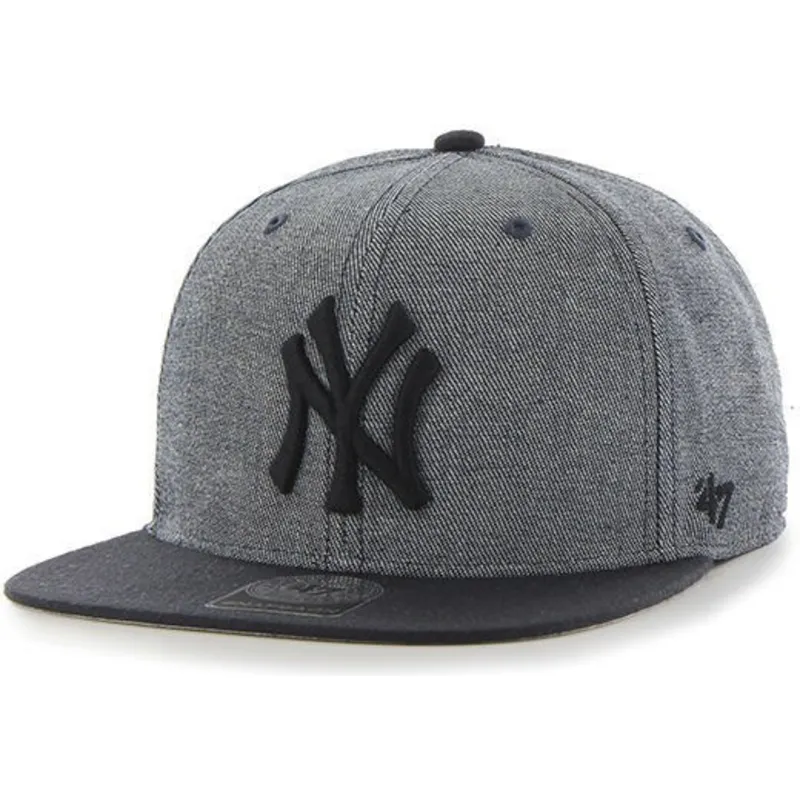 lippikset-littea-harmaa-snapback-new-york-yankees-mlb-47-brand