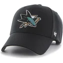 cap-kaareva-black-adjustable-strap-san-jose-sharks-nhl-47-brand