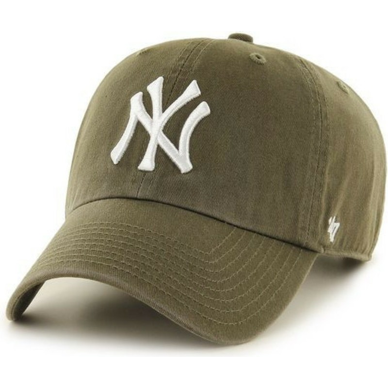 47-brand-curved-brim-new-york-yankees-mlb-clean-up-brown-cap