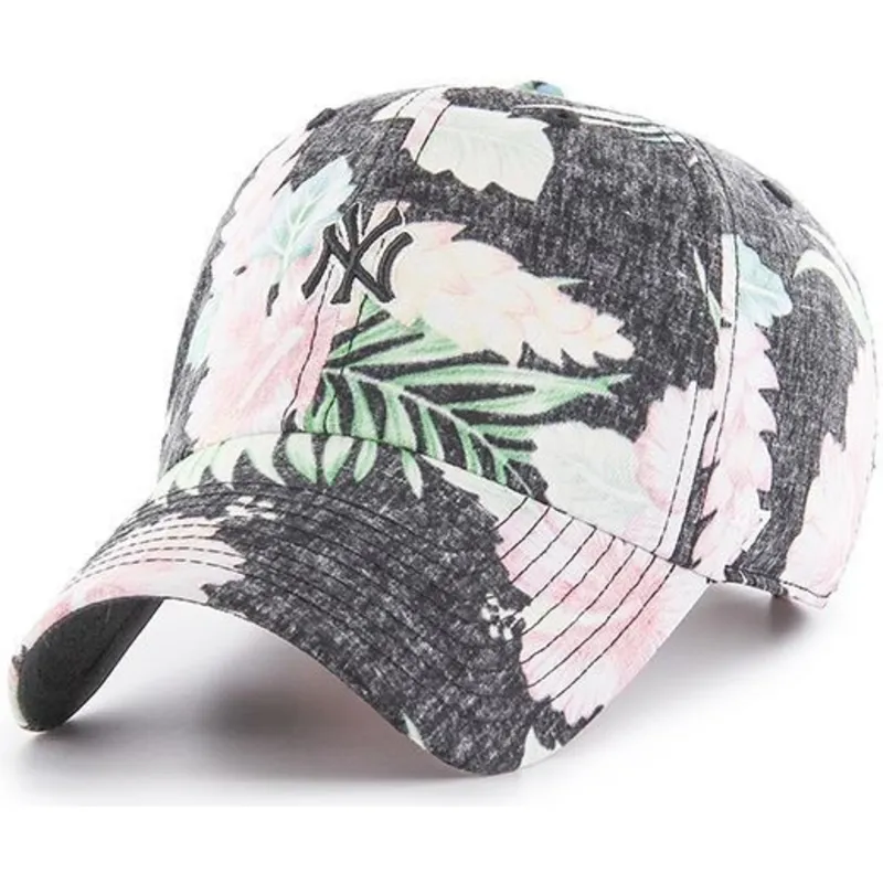 lippikset-kaareva-harmaa-saadettava-nauha-estampado-floral-new-york-yankees-mlb-47-brand