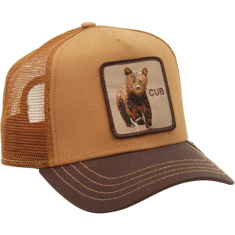 lippikset-kaareva-rekka-ruskea-snapback-osezno-cub-the-farm-goorin-bros
