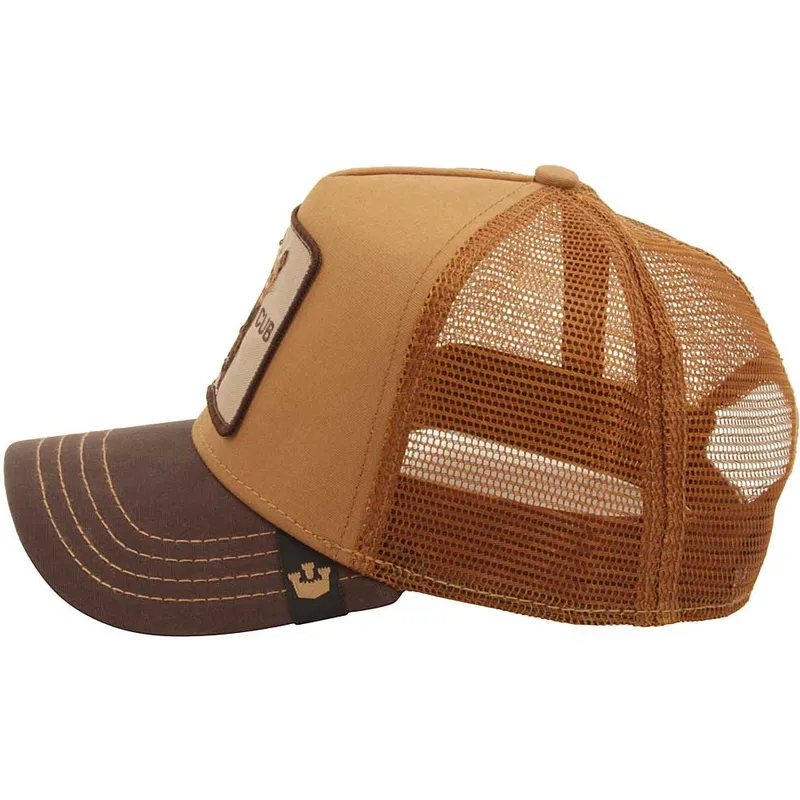 lippikset-kaareva-rekka-ruskea-snapback-osezno-cub-the-farm-goorin-bros