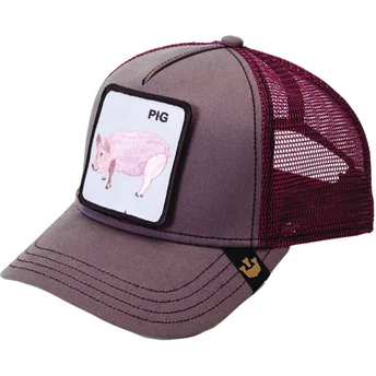 lippikset-kaareva-rekka-punainen-snapback-pig-the-farm-goorin-bros