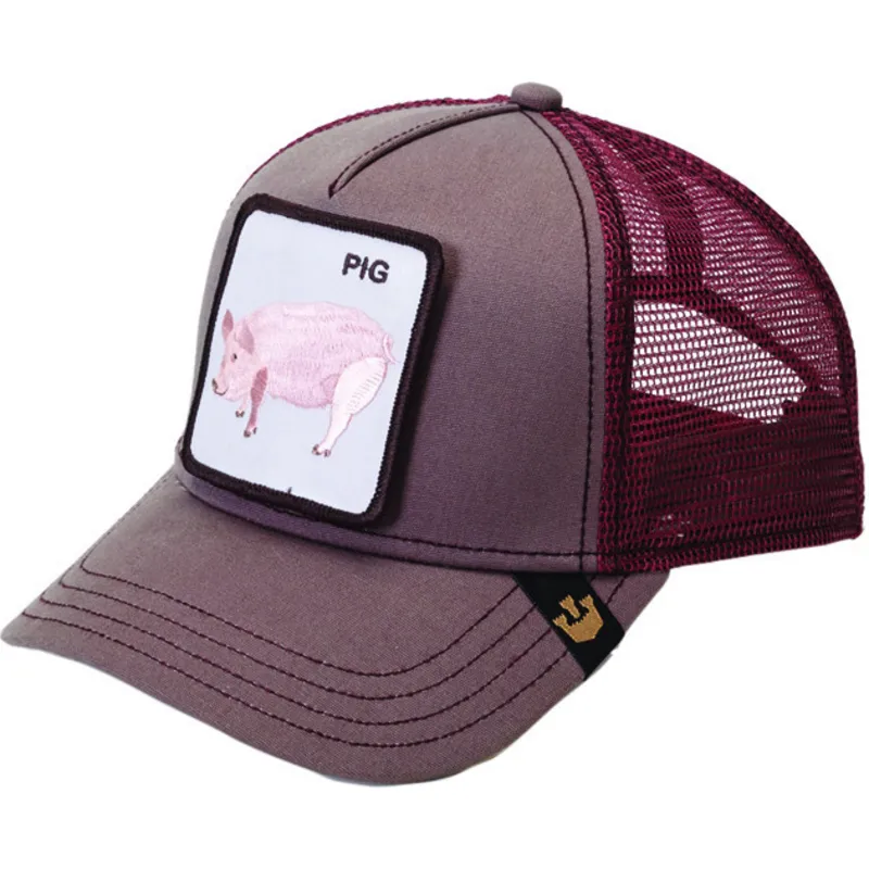 lippikset-kaareva-rekka-punainen-snapback-pig-the-farm-goorin-bros lippikset-kaareva-rekka-punainen-snapback-pig-the-farm-goorin-bros