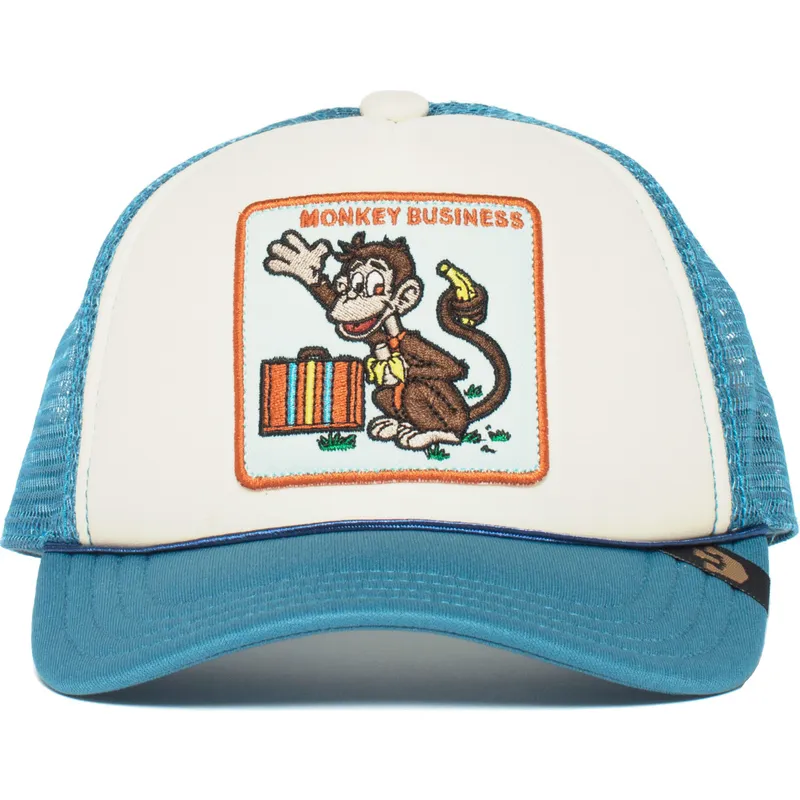 lippikset-kaareva-rekka-sininen-snapback-lapsille-monkey-business-the-farm-goorin-bros
