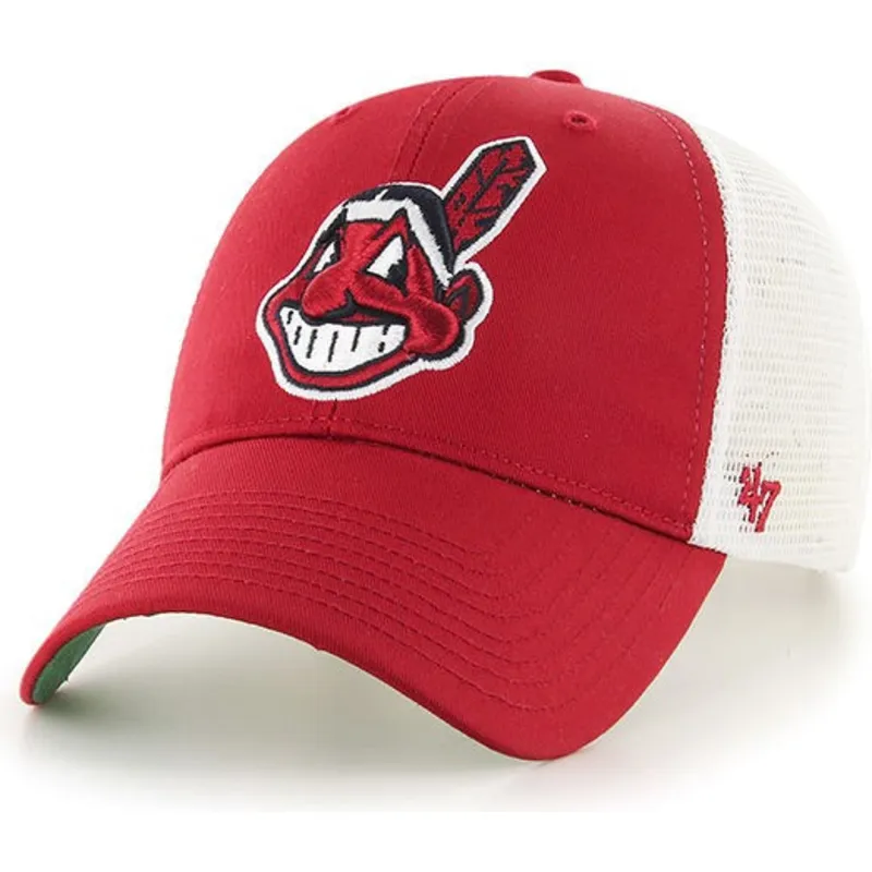 lippikset-kaareva-rekka-punainen-snapback-cleveland-indians-mlb-47-brand