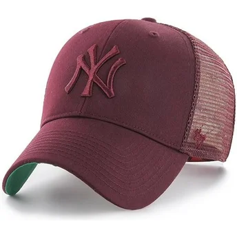 lippikset-kaareva-rekka-punainen-snapback-new-york-yankees-mlb-47-brand