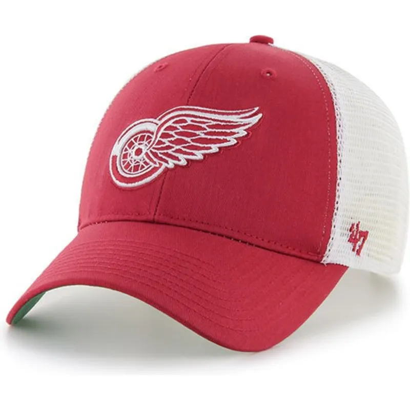 lippikset-kaareva-rekka-punainen-snapback-detroit-red-wings-nhl-47-brand
