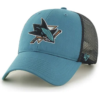 lippikset-kaareva-rekka-vihrea-snapback-san-jose-sharks-nhl-47-brand