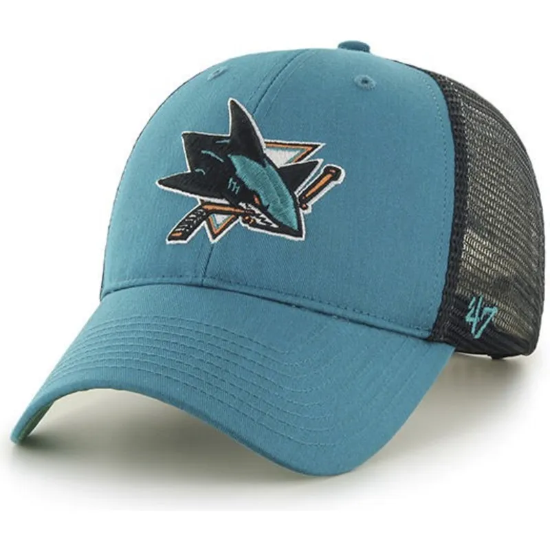 lippikset-kaareva-rekka-vihrea-snapback-san-jose-sharks-nhl-47-brand