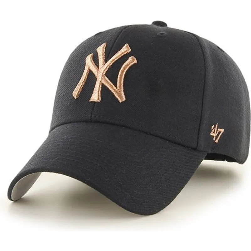 lippikset-kaareva-musta-saadettava-nauha-bronce-new-york-yankees-mlb-47-brand