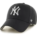 lippikset-kaareva-musta-saadettava-nauha-plata-new-york-yankees-mlb-47-brand