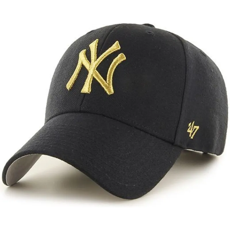 lippikset-kaareva-musta-saadettava-nauha-oro-new-york-yankees-mlb-47-brand