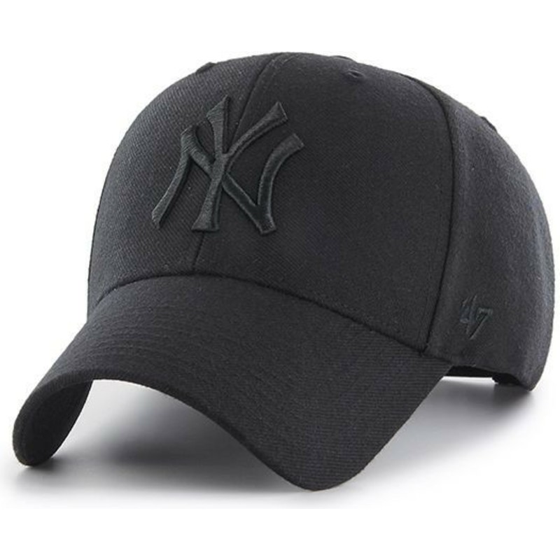 47-brand-curved-brim-black-logo-new-york-yankees-mlb-mvp-black-snapback-cap