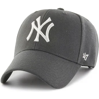 lippikset-kaareva-harmaa-snapback-new-york-yankees-mlb-47-brand