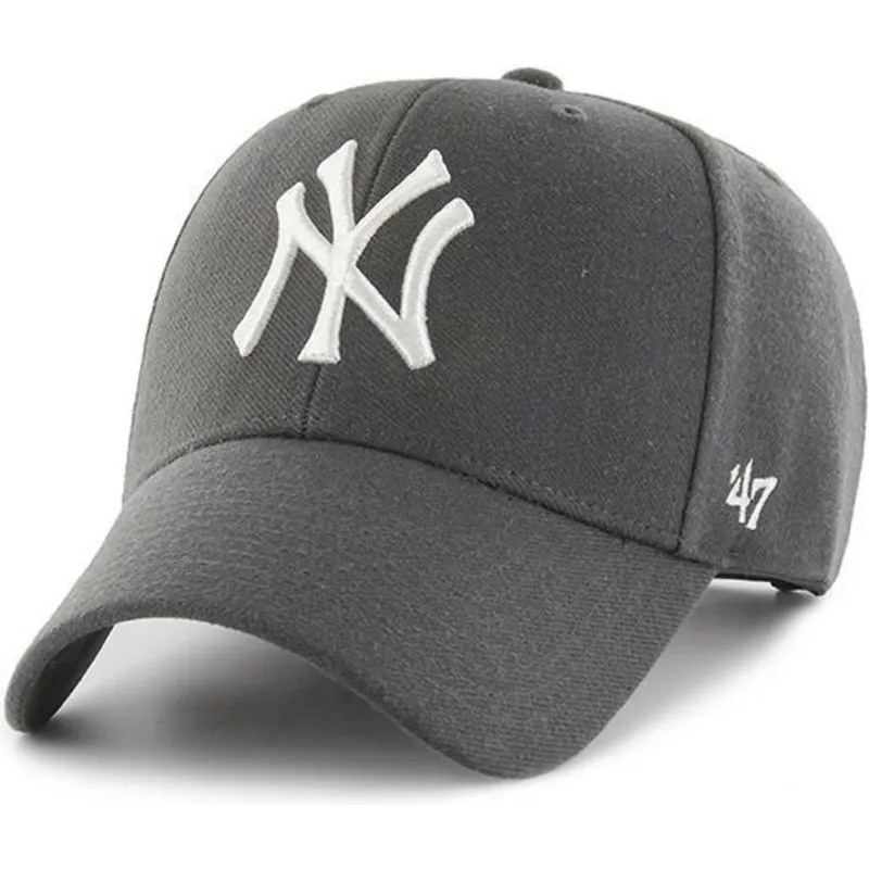 lippikset-kaareva-harmaa-snapback-new-york-yankees-mlb-47-brand