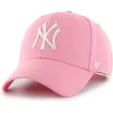 lippikset-kaareva-vaaleanpunainen-snapback-new-york-yankees-mlb-47-brand