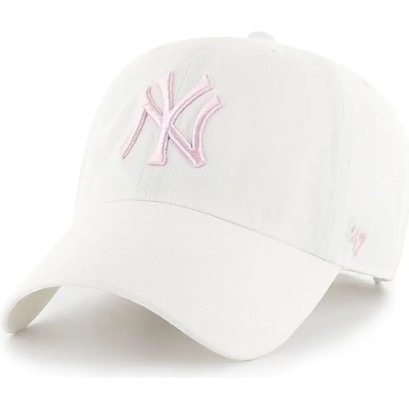 lippikset-kaareva-valkoinen-saadettava-nauha-rosa-new-york-yankees-mlb-47-brand lippikset-kaareva-valkoinen-saadettava-nauha-rosa-new-york-yankees-mlb-47-brand