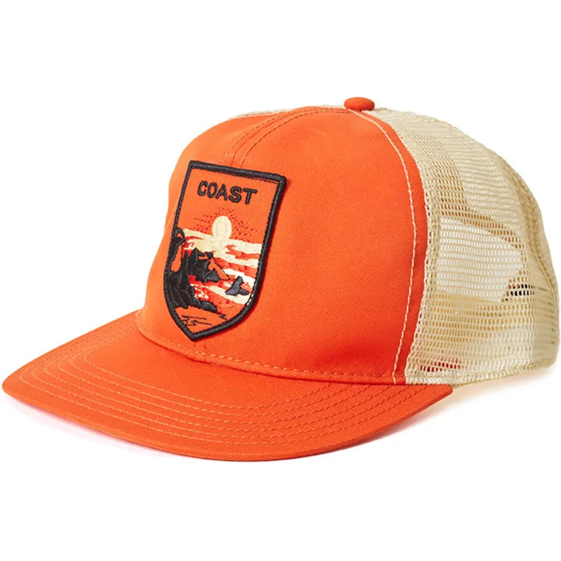 lippikset-kaareva-rekka-oranssi-snapback-coast-out-the-farm-goorin-bros