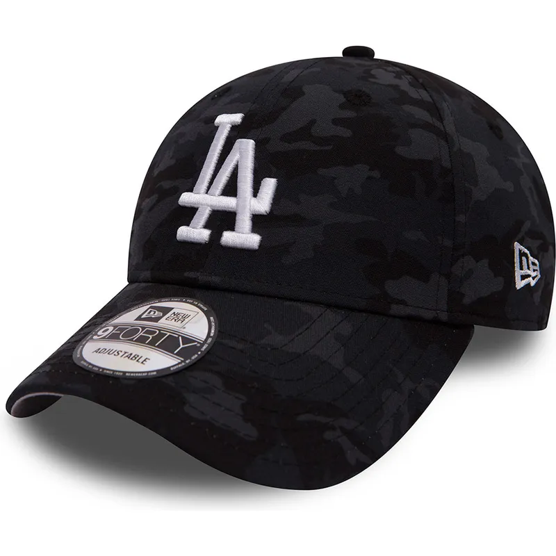 lippikset-kaareva-maastokuvio-saadettava-nauha-team-9forty-los-angeles-dodgers-mlb-new-era