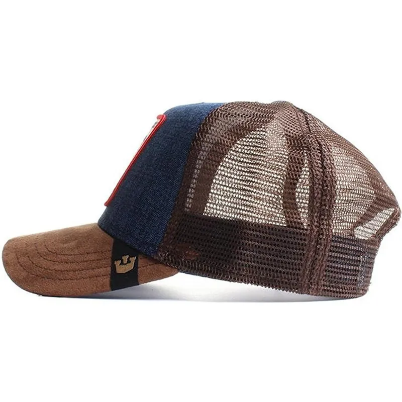 lippikset-kaareva-rekka-ruskea-snapback-denim-big-strut-the-farm-goorin-bros lippikset-kaareva-rekka-ruskea-snapback-denim-big-strut-the-farm-goorin-bros