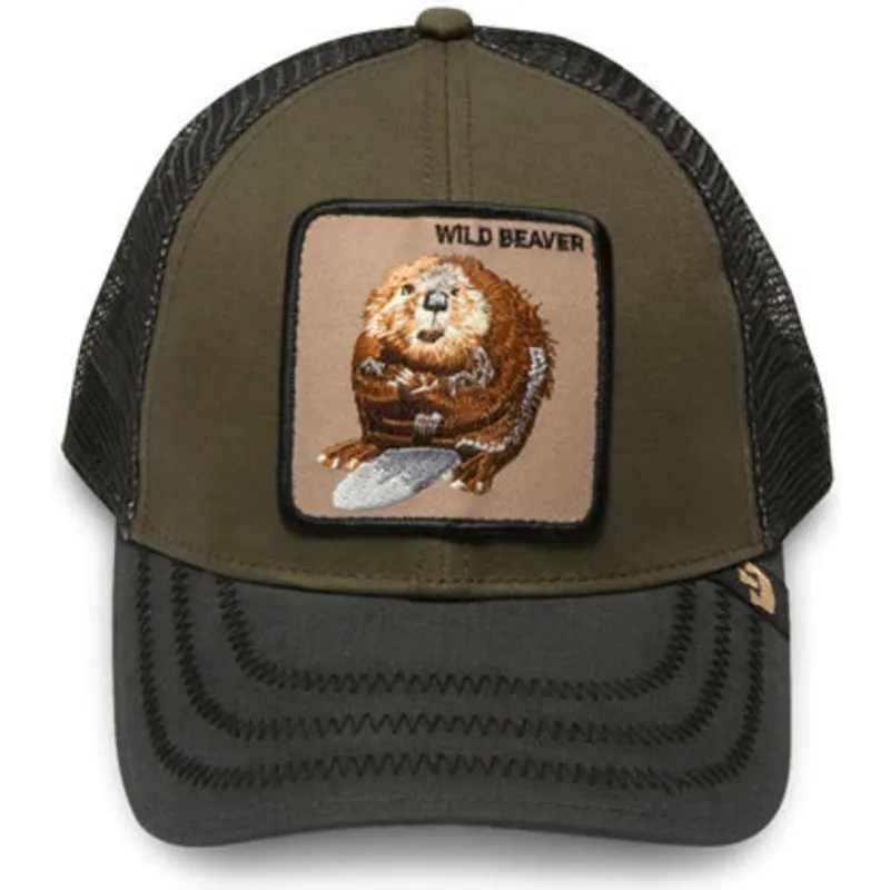 lippikset-kaareva-rekka-vihrea-snapback-wild-beaver-the-farm-goorin-bros