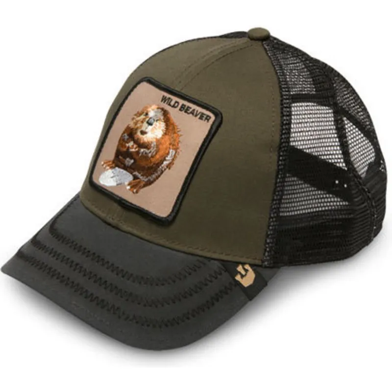 lippikset-kaareva-rekka-vihrea-snapback-wild-beaver-the-farm-goorin-bros