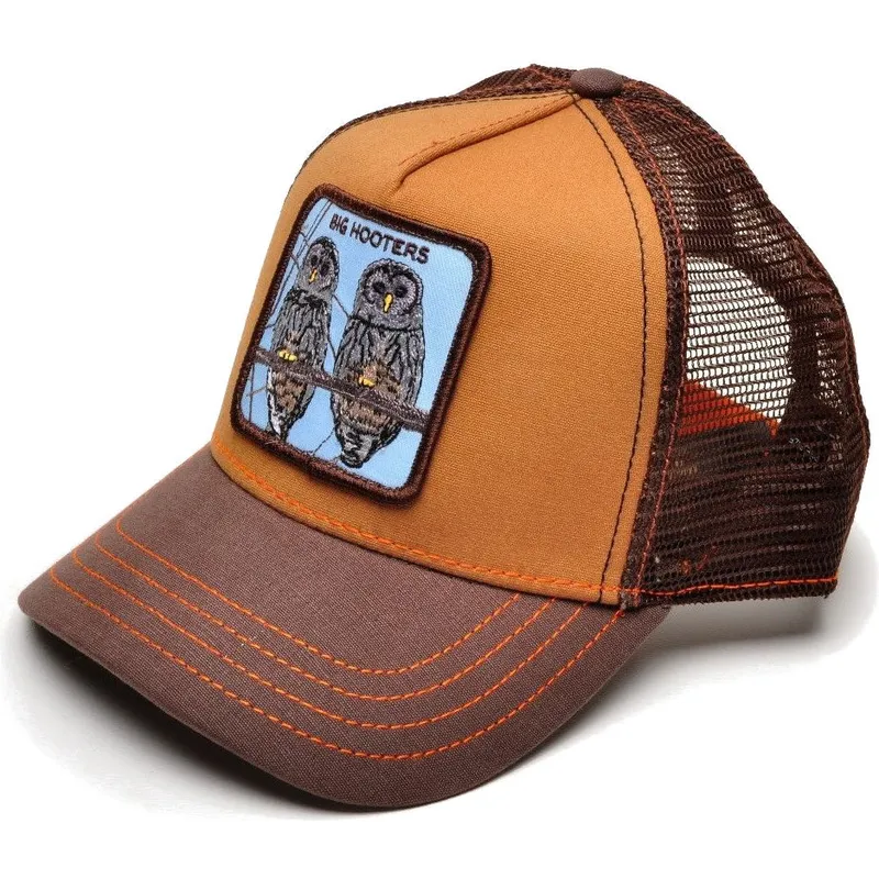 lippikset-kaareva-rekka-ruskea-snapback-lechuzas-hooters-the-farm-goorin-bros