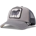 lippikset-kaareva-rekka-harmaa-snapback-shades-of-black-the-farm-goorin-bros