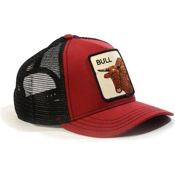 lippikset-kaareva-rekka-punainen-snapback-bull-the-farm-goorin-bros