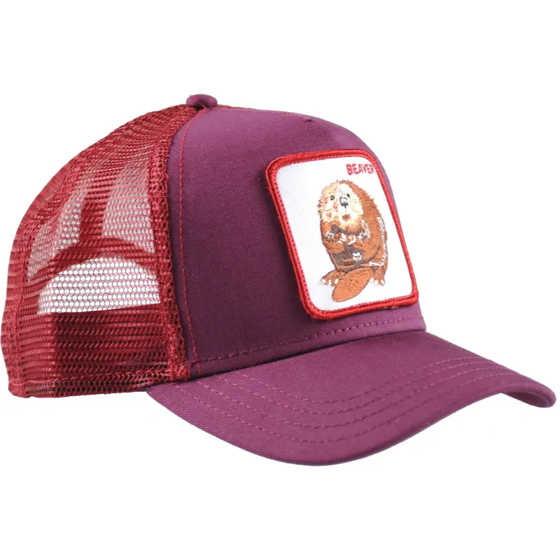 lippikset-kaareva-rekka-punainen-snapback-two-beavers-the-farm-goorin-bros