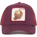 lippikset-kaareva-rekka-punainen-snapback-two-beavers-the-farm-goorin-bros