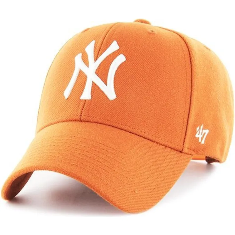 lippikset-kaareva-oranssi-snapback-new-york-yankees-mlb-47-brand
