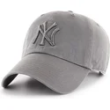 47-brand-curved-brim-grey-logo-new-york-yankees-mlb-clean-up-grey-cap