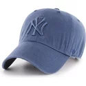 47-brand-curved-brim-blue-logo-new-york-yankees-mlb-clean-up-blue-cap