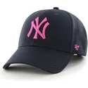 cap-kaareva-navy-blue-adjustable-strap-rosa-new-york-yankees-mlb-47-brand