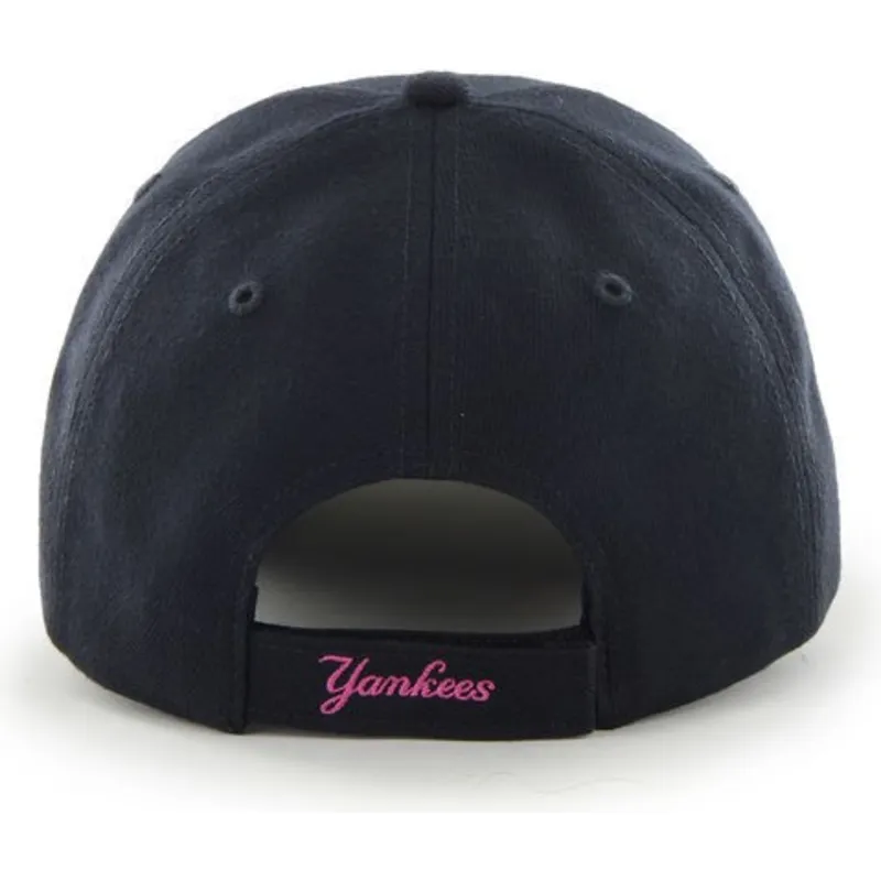 cap-kaareva-navy-blue-adjustable-strap-rosa-new-york-yankees-mlb-47-brand
