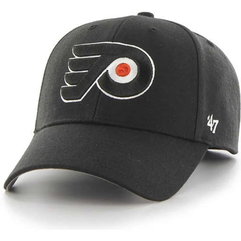 lippikset-kaareva-musta-saadettava-nauha-philadelphia-flyers-mlb-47-brand