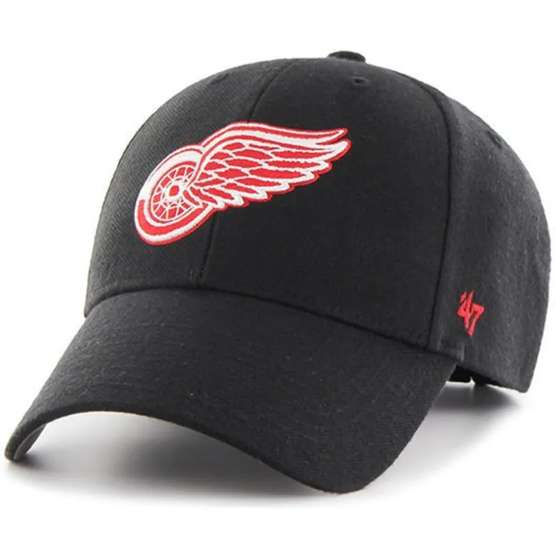 lippikset-kaareva-musta-saadettava-nauha-detroit-red-wings-nhl-47-brand