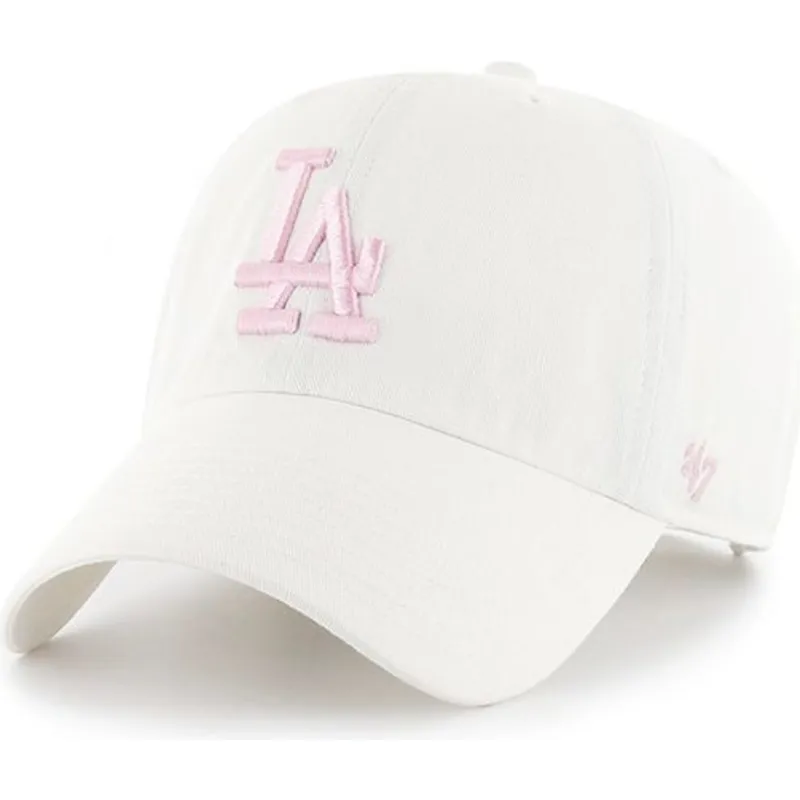 lippikset-kaareva-valkoinen-saadettava-nauha-rosa-los-angeles-dodgers-mlb-47-brand