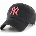 lippikset-kaareva-musta-saadettava-nauha-rosa-new-york-yankees-mlb-47-brand
