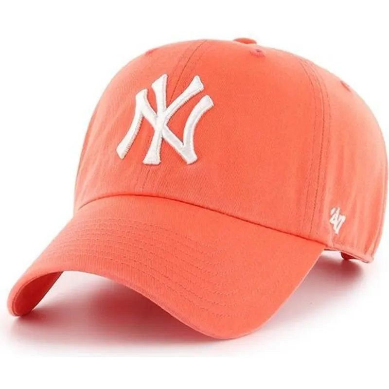 cap-kaareva-orange-adjustable-strap-pomelo-new-york-yankees-mlb-47-brand cap-kaareva-orange-adjustable-strap-pomelo-new-york-yankees-mlb-47-brand