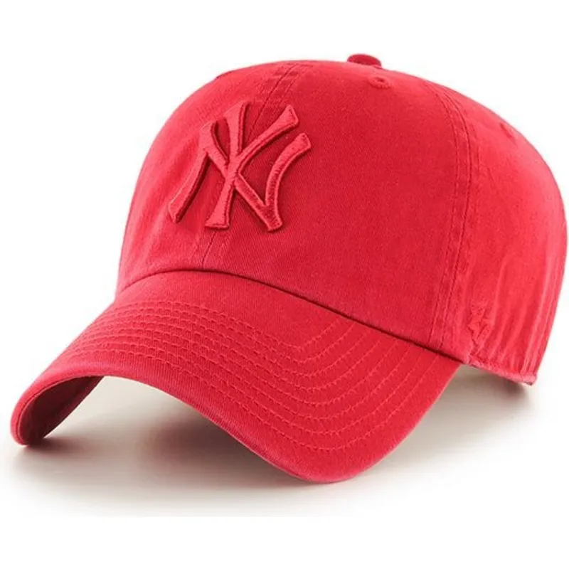 lippikset-kaareva-punainen-saadettava-nauha-new-york-yankees-mlb-47-brand lippikset-kaareva-punainen-saadettava-nauha-new-york-yankees-mlb-47-brand