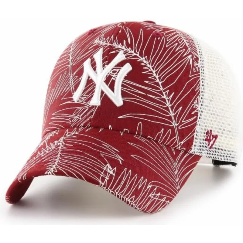 lippikset-kaareva-rekka-punainen-snapback-new-york-yankees-mlb-47-brand